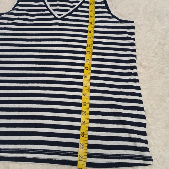 J. Crew Women's Navy Blue Stripped Tank Top Size S - Picture 5 of 7
